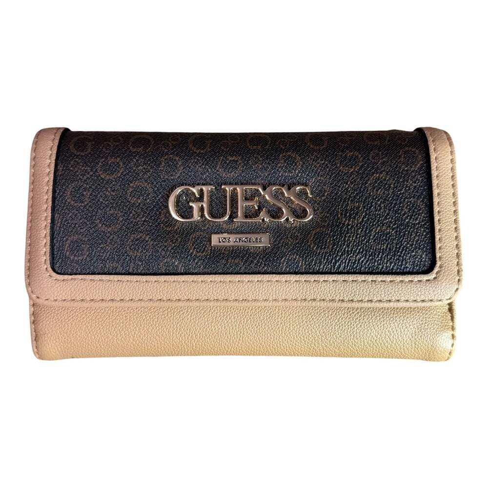 Guess Los Angeles Logo Print Trifold Wallet